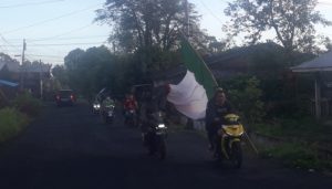 Negeri Pizza Juara Eropa, Bendera Italia Diarak di Pusat Kota Kawangkoan