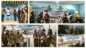 Hari Adhyaksa ke-61 dan HUT ke-21 Ikatan Adhyaksa Dharmakarini Diperingati Kejari Sangihe Dengan Pembagian Sembako Gratis
