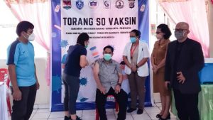GAMKI Mitra Gelar Program ‘Mari jo ba Vaksin’, Ketua KPU Peserta Pertama