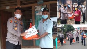 Polres Mitra Bantu Warga Terdampak PPKM di Lowu Utara