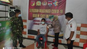 Antusias Warga Tinggi, Serbuan Vaksinasi Tahap II Kodim 1302/Minahasa di Mitra Sukses