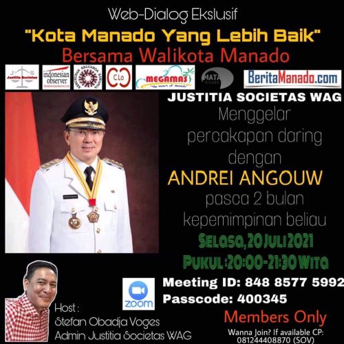 Justitia Societas Dialog Eksklusif Bersama Andrei Angouw, Catat Waktunya 8 Justitia Societas Dialog Eksklusif Bersama Andrei Angouw, Catat Waktunya