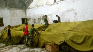 Satgas TMMD ke-111 Persiapkan Lokasi Vaksinasi Covid-19