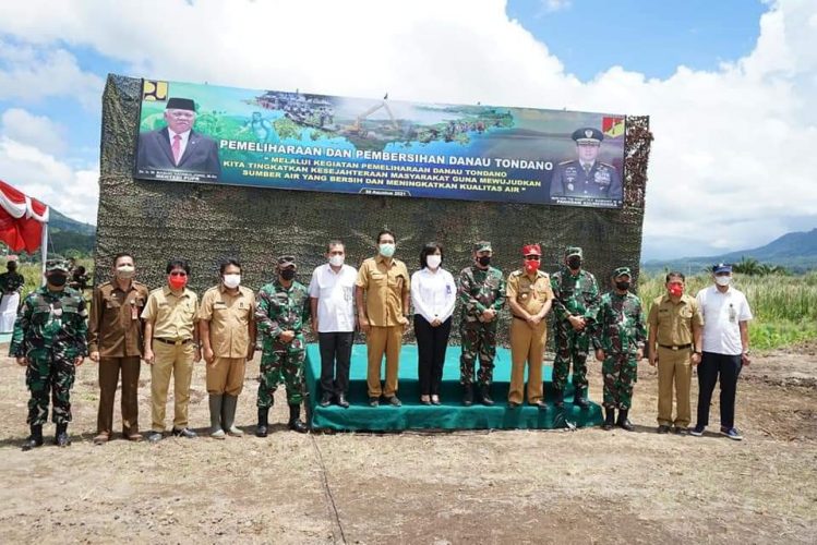 Hadiri Pembukaan Pemeliharaan dan Pembersihan Danau Tondano, Royke Roring Apresiasi Kementerian PUPR-Kodam XIII Merdeka