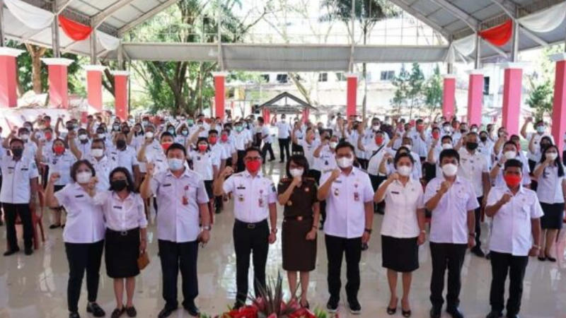 Bupati Joune Ganda Pimpin Rakor dan Launching Program Membangun Desa Bersama Jaksa