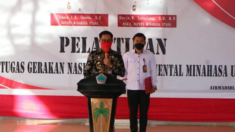 Bupati Joune Ganda Lantik Gugus Tugas GNRM Minut