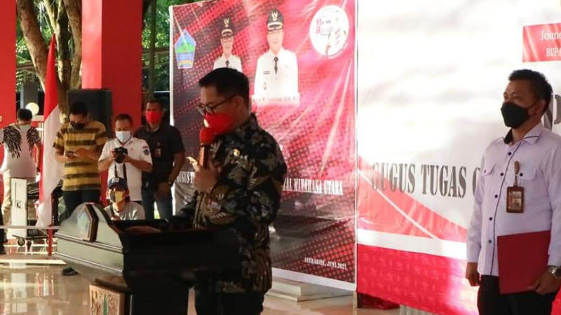 Bupati Joune Ganda Lantik Gugus Tugas GNRM Minut