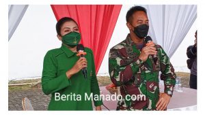 Kunjungi RS Wolter Monginsidi Manado, KASAD dan Ibu Hetty Andika Perkasa Semangati Nakes