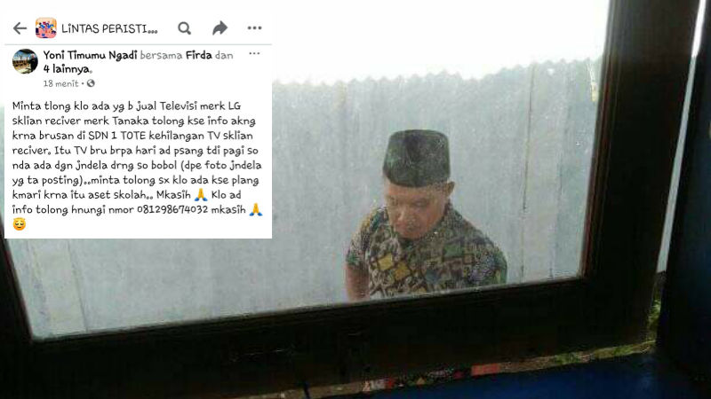SDN 1 Tote Dibobol Maling, Satu Unit TV dan Reciver Melayang