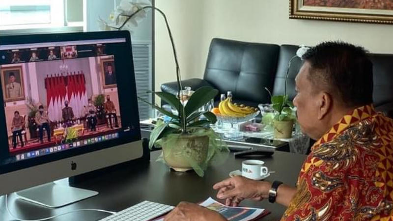 Gubernur Olly Dondokambey Rapat Bersama Presiden Jokowi Soal Pengendalian Inflasi