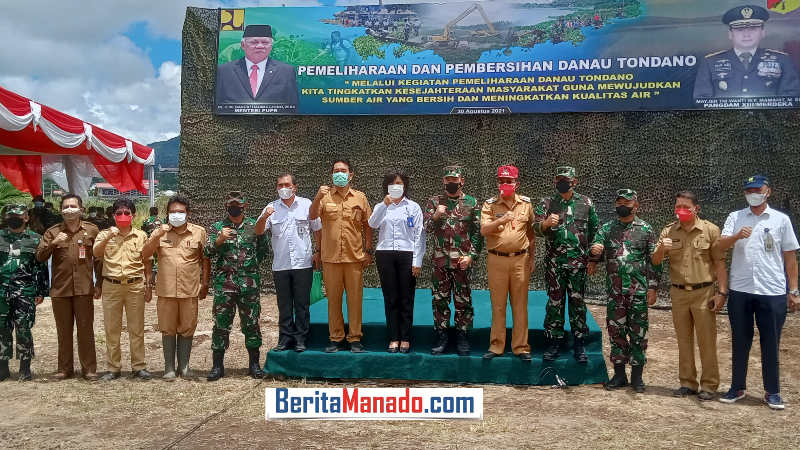 Selain Revitalisasi Danau Tondano, Kodam XIII/Merdeka Lakukan Bakti Sosial