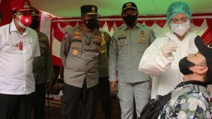 Disambut Royke Roring, Dirut Jasa Raharja dan Kakorlantas Pantau Pos PPKM Kasuang