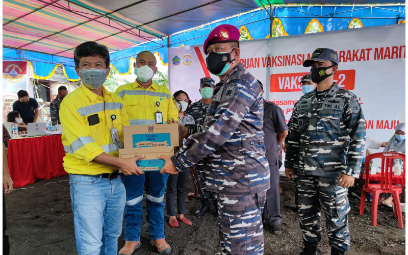 Didukung PT MSM, TNI AL Gelar Vaksinasi Untuk Masyarakat Pesisir