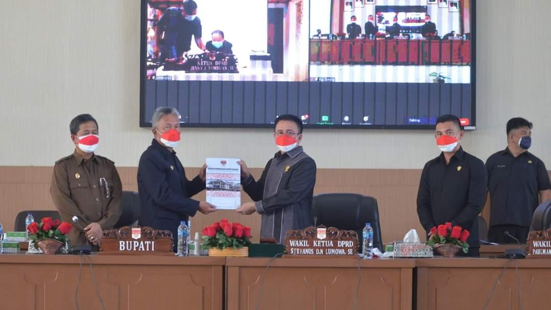 DPRD Minsel Gelar Paripurna Penandatanganan Nota Kesepakatan KUA-PPAS Tahun 2022