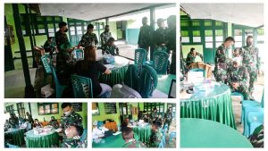 Personel Satgas TMMD 112 Kodim 1301/Sangihe Jalani Swab Antigen