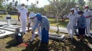 Lakukan Ziarah dan Tabur Bunga di TMP Santiago, Lanal Tahuna Gelar Upacara Jelang HUT ke-76 TNI AL