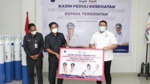 Diterima Wagub Steven Kandouw, Kadin Sulut Bantu 200 Tabung Oksigen untuk Pasien Covid