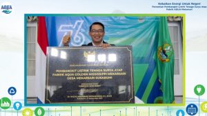 Danone-AQUA Resmikan PLTS Atap Pabrik Mekarsari, Pabrik Terbesar di Indonesia