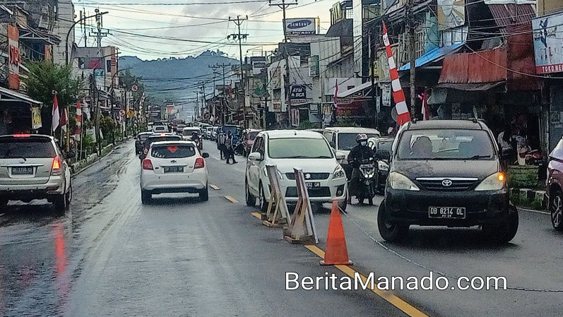 Arus Lalu Lintas Pusat Kota Tomohon Jadi Dua Arah