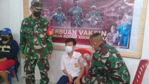 Dandim 1302 Minahasa Pimpin Serbuan Vaksinasi di Mitra