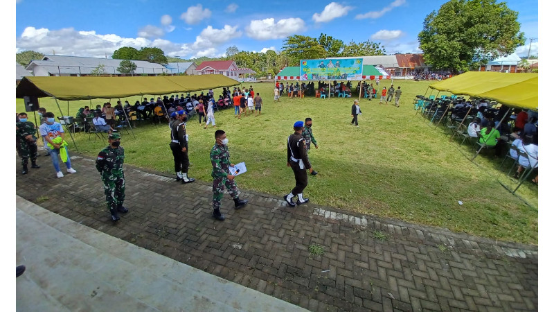 Serbuan Vaksinasi Korem 131/Santiago Hadir di Desa Winuri, Danrem Ingatkan Pentingnya Prokes
