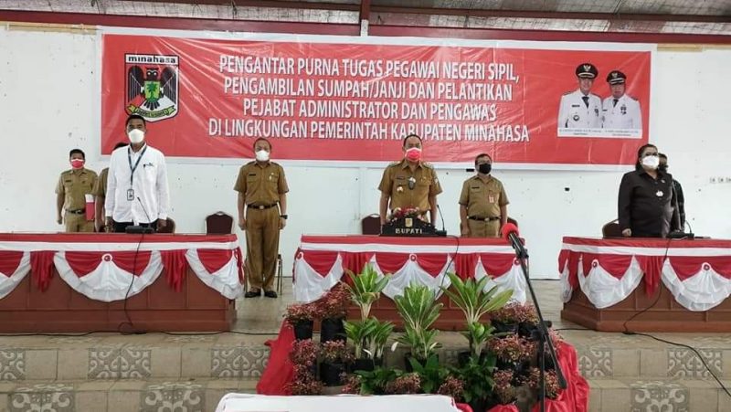 Lantik Pejabat, Royke Roring Minta RSUP Sam Ratulangi Jadi Garis Terdepan Atasi Covid-19
