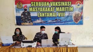 Vaksin Dosis Kedua, Lantamal VIII Manado Targetkan 60 Orang