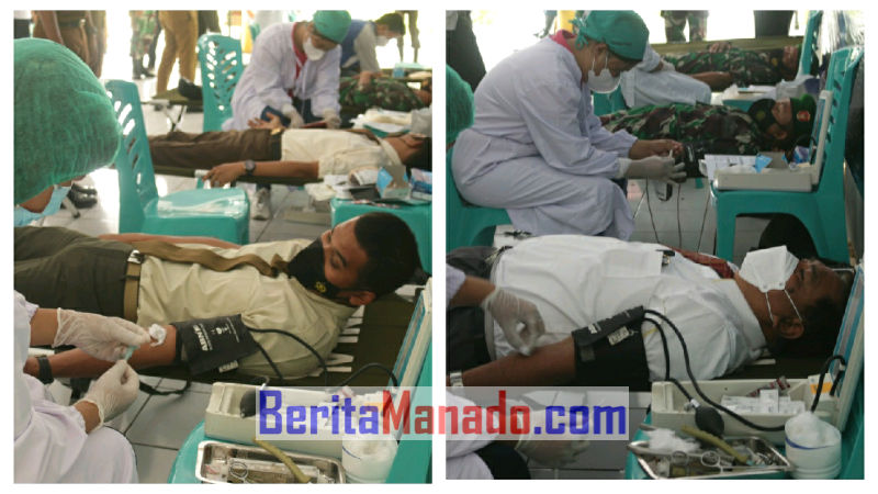 Gelar Donor Darah Sambut HUT ke-76, Sumbangsih Tanpa Pamrih Lanal Tahuna dan Kodim 1301/Sangihe Bagi Warga Perbatasan