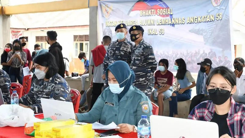 700 Dosis Vaksin Serbu Desa Tanah Putih