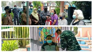Bersama Lanal Tahuna, Alumni Akabri 1999 Gelar Servak dan Bagikan Sembako di Kelurahan Bungalawang