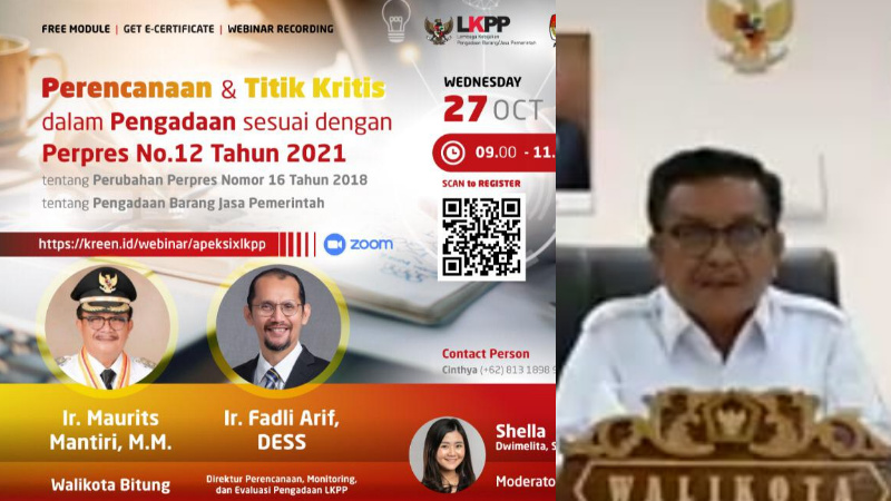 Jadi Pembicara di Webinar LKPP dan APEKSI, Maurits Mantiri Paparkan Materi Ini
