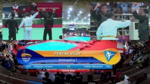 PON XX Papua, Kalahkan Pesilat Riau Hidayat Limonu Masuk Delapan Besar