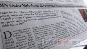 Giliran Pedagang Tradisional Jadi Sasaran Vaksinasi COVID-19 BIN Sulut