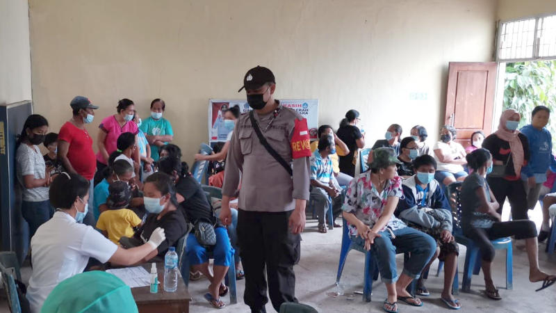 Polres Minut Bantu Capaian Target Vaksinasi