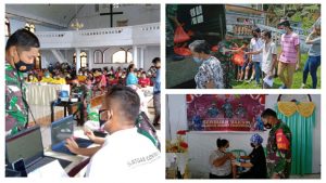 Dirangkaikan Baksos Pembagian Sembako, Giat Vaksinasi Sasar Masyarakat Desa Gunung
