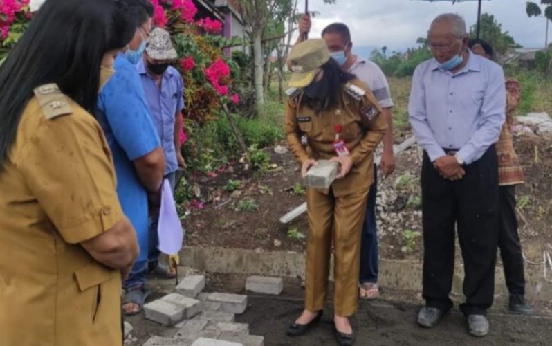 Pemerintah Desa Waleure Mulai Laksanakan Pembangunan Jalan Paving Block
