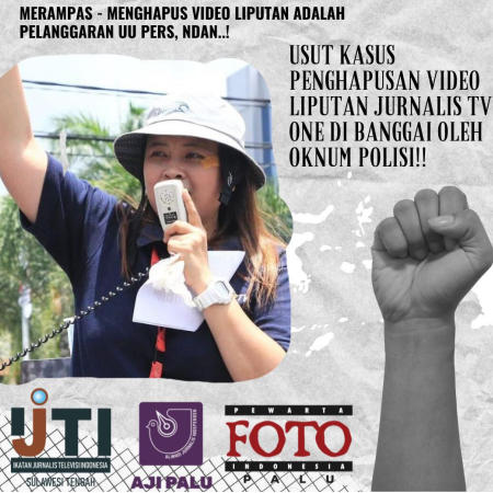 IJTI Sayangkan Anggota Polisi Lakukan Kekerasan Pada Jurnalis TV di Sulteng