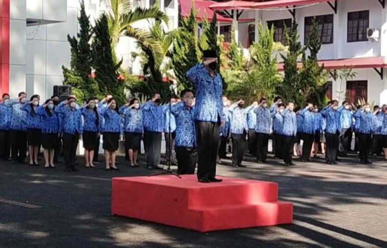 Peringati Hut Korpri Ke-50, Muntu Pimpin Apel Bersama