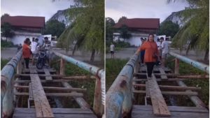Kondisi Jembatan Pantai Lakban Mengkhawatirkan, Warga Minta Perhatian Instansi Terkait