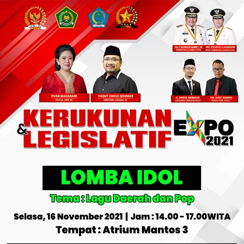 Saksikan! Legislatif SulutGo dan Pekan Kerukunan Expo Dimulai 16 November
