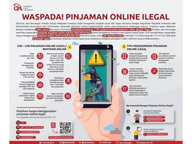 Sudah Tutup Ribuan Pinjol Ilegal, Satgas Waspada Investasi Imbau Warga yang Kena Teror Lapor Polisi