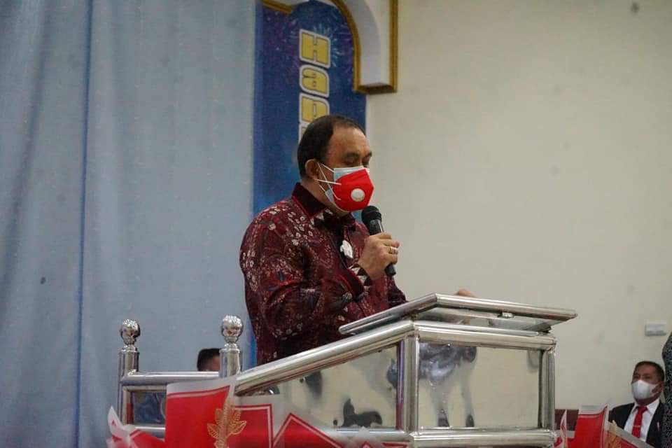 Bupati Minahasa Hadiri Peletakan Batu Pertama Pembangunan Pastori GPdI Hermon Leilem Tiga