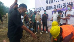 Kementrian PUPR Lucur Rp13 M Bangun Rusun Seminari Kakaskasen: Olly Dondokambey, Caroll Senduk, Wenny Lumentut Letakan Batu Pertama