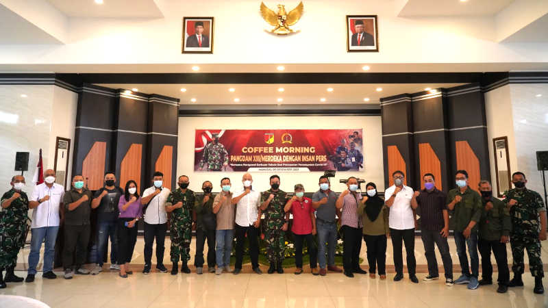 Laksanakan Coffee Morning, Pangdam XIII/Mdk Apresiasi Insan Pers