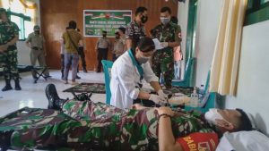 Kodim 1301/Sangihe Baksos ‘Donor Darah’ Sambut Hari Juang TNI AD ke-76