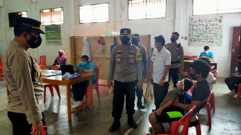 Disambangi Kapolres, Kapolsek Ranowulu Laporkan Strategi Jemput Bola Vaksinasi