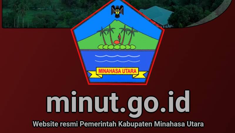 Tangkapan layar website Pemkab Minut berlamat di minut.go.id sebelumnya selama 14 tahun menggunakan alamat minutkab.go.id.