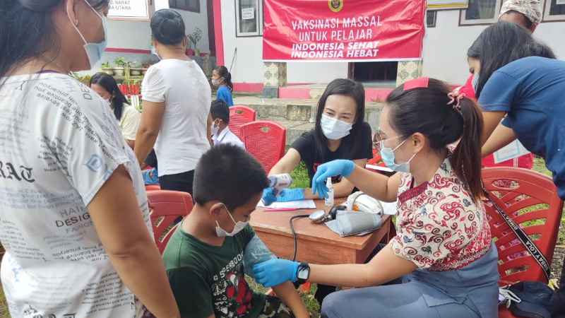 Di Penghujung 2021, BIN Sulut Lebih Intens Gelar Vaksin Anak Usia 6-11 Tahun