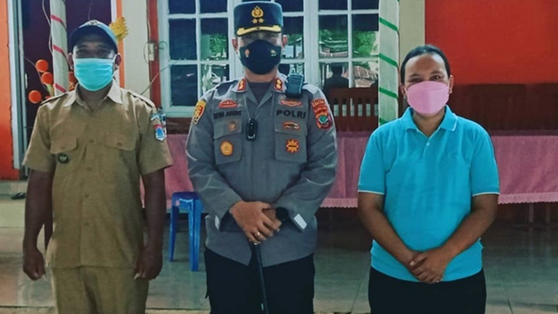 Kapolres Boltim Silaturahmi ke Tokoh Agama Sembari Edukasi Prokes