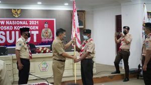 Lepas Kontingen ke Jambi, Gamy Kawatu Tegaskan Gubernur Konsen Dalam Pembinaan Kepramukaan